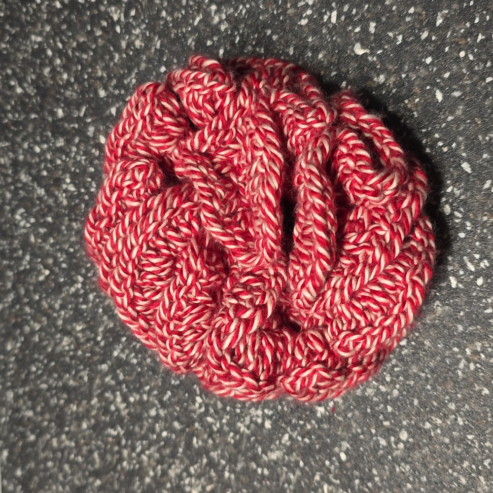 crochet hair scrunchie.